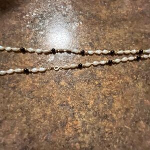 Vintage pearl and 14k gold clasp necklace